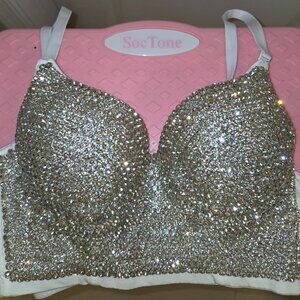 Bedazzled Bustier Bra top
